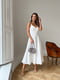 Коктейльна сукня-міді молочного кольору | 6506327 | фото 2