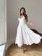 Коктейльна сукня-міді молочного кольору | 6506327 | фото 4