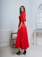 Сукня-міді червона з відкритою спинкою | 6506332 | фото 5