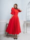Сукня-міді червона з відкритою спинкою | 6506332 | фото 6