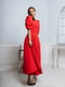 Сукня-міді червона з відкритою спинкою | 6506332 | фото 7