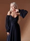 Вечернее блестящее платье темно-синего цвета | 6506335 | фото 3