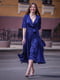 Элегантное вечернее платье-миди синего цвета | 6506352 | фото 3