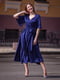 Элегантное вечернее платье-миди синего цвета | 6506352 | фото 6