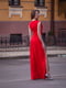 Сукня червона з розрізом на нозі | 6506355 | фото 3