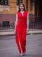 Платье красное с разрезом на ноге | 6506355 | фото 5