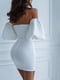 Нарядное белое платье с пышными рукавами | 6506360 | фото 5