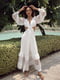 Платье белое шифоновое с цветочным узором | 6506364 | фото 4