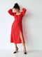 Платье красное в цветочный принт | 6506381 | фото 3