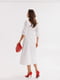Сукня біла з квадратним вирізом і розрізом по нозі | 6506389 | фото 4