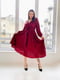 Шелковое платье-миди бордового цвета | 6506391 | фото 2