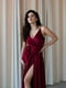 Шелковое платье бордового цвета | 6506392 | фото 7
