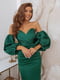 Сукня зелена атласна | 6506398 | фото 4