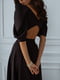 Платье-миди черное с открытой спинкой | 6506417 | фото 3