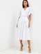 Шелковое вечернее белое платье-миди | 6506422 | фото 4