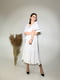 Шовкова вечірня біла сукня-міді | 6506422 | фото 6
