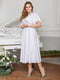 Шелковое вечернее белое платье-миди | 6506422 | фото 7