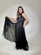 Платье в пол черное с открытой спинкой | 6506445