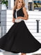 Платье черное с плиссированной юбкой | 6506446 | фото 2