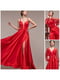 Нарядное красное платье с глубоким декольте | 6506451 | фото 2