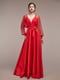 Нарядное красное платье с глубоким декольте | 6506451 | фото 4