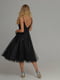 Сукня чорна з відкритою спиною та знімним рукавом | 6506459 | фото 5