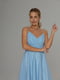 Сукня блакитна з відкритою спиною та знімним рукавом | 6506464 | фото 2