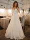 Вечернее блестящее белое платье в пол | 6506503 | фото 2