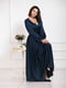 Вечернее платье темно-синее шелковое | 6506512 | фото 5