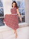 Сукня штапельна червона в квітковий принт | 6506529 | фото 2
