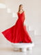 Платье красное с вырезом на спине | 6506537 | фото 3
