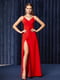 Платье красное с разрезом | 6506538 | фото 7
