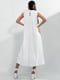 Платье А-силуэта белое с поясом | 6506540 | фото 5