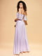 Платье в пол лилового цвета из мерцающей ткани | 6506541 | фото 2