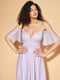 Платье в пол лилового цвета из мерцающей ткани | 6506541 | фото 3