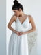 Платье-миди белое их итальянского атласа | 6506542 | фото 2