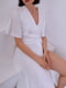 Вечернее белое платье в пол с рукавами-крылышками | 6506545 | фото 2