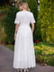 Платье белое перфорированое | 6506554 | фото 4