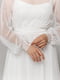 Сукня-міді біла з сіткою в горошок | 6506578 | фото 4