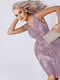 Кружевное ассимеричное платье лилового цвета | 6506591 | фото 2