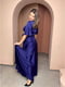 Шовкова вечірня сукня синього кольору | 6506605 | фото 5