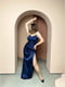 Вечірня сукня темно-синя з відкритими плечима | 6506618 | фото 2