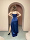 Вечірня сукня темно-синя з відкритими плечима | 6506618 | фото 4