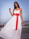 Коктейльное белое платье с поясом | 6506643 | фото 3