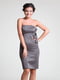 Атласна сукня-міді оливкового кольору | 6506644 | фото 4