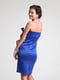 Платье-бюстье синее | 6506646 | фото 2