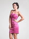 Атласное платье-футляр розовое со сборками | 6506653 | фото 2