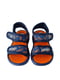 Сандалии сине-оранжевые с надписями | 6503932 | фото 2
