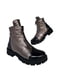 Ботинки черно-стального цвета | 6504002 | фото 8