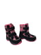 Ботинки розово-черные в принт | 6504192 | фото 8